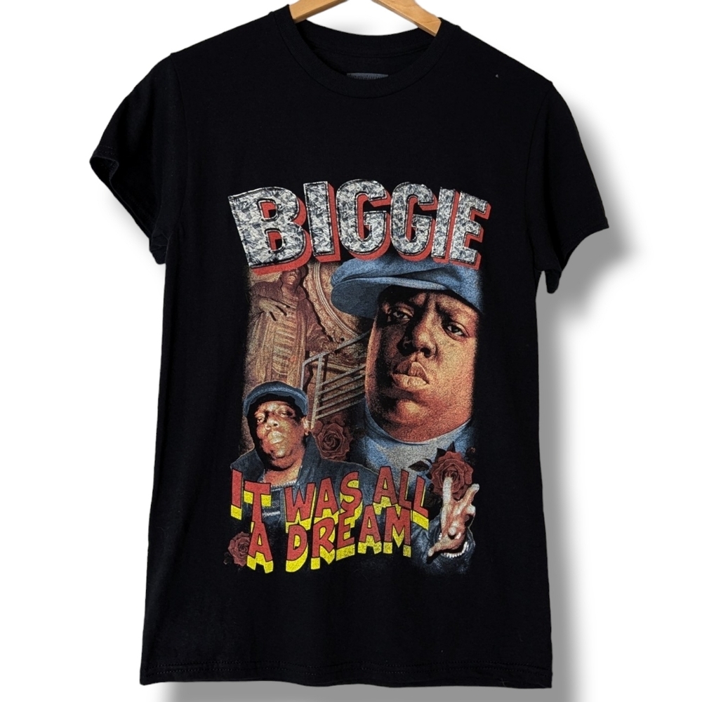 Notorious BIG It Was All a Dream Graphic 90s Rap Hip Hop Tshirt in Black: Small